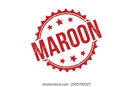 MAROON rubber stamp vector illustration on white background. MAROON rubber stamp