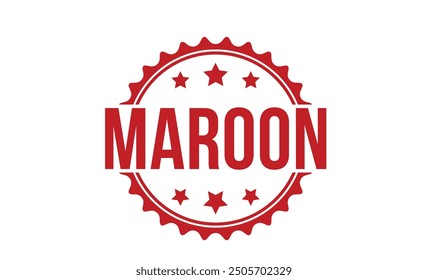 MAROON rubber stamp vector illustration on white background. MAROON rubber stamp