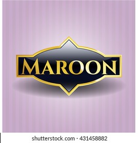 Maroon shiny emblem
