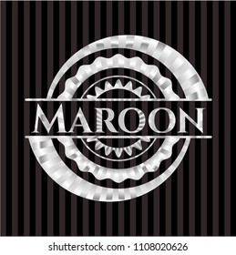 Maroon silver emblem
