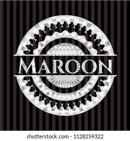 Maroon silvery emblem