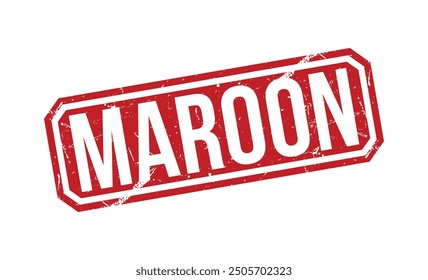 MAROON stamp red rubber stamp on white background. MAROON stamp sign. MAROON stamp.