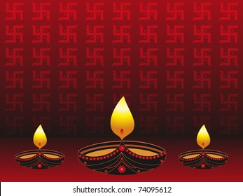 Ringelblume, Swastika-Hintergrund mit Diät, Vektorgrafik