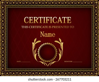 maroon template certificate