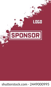 Maroon and White Grung design for Sport t-shirt, Sports t-shirt jersey design concept vector, sports jersey concept with front view. New Cricket Jersey design concept for soccer, Badminton, Football 