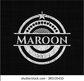 Maroon written with chalkboard texture