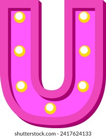 Marquee-Lampe Alphabet-Vektorelement