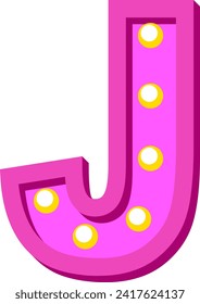 Marquee Lamp Letter Alphabet Vector Element