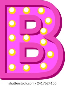 Marquee Lamp Letter Alphabet Vector Element