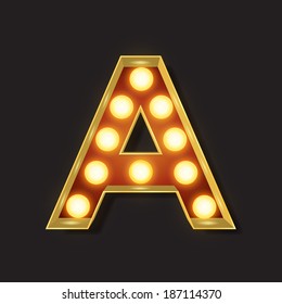 Marquee Light Letter - Vector - A