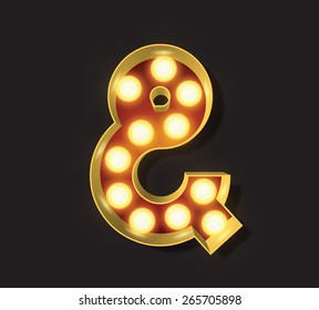 Marquee Light Letter - Vector - & ampersand