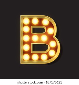 Marquee Light Letter - Vector - B