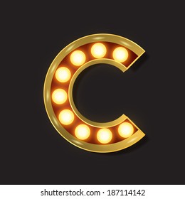 Marquee Light Letter - Vector - C