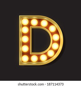 Marquee Light Letter - Vector - D