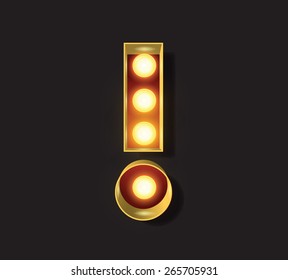 Marquee Light Letter - Vector - ! exclamation mark