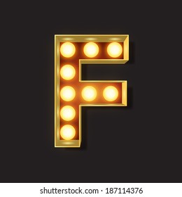 Marquee Light Letter - Vector - F