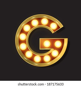 Marquee Light Letter - Vector - G