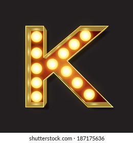 Marquee Light Letter - Vector - K