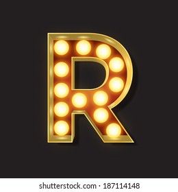 Marquee Light Letter - Vector - R