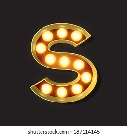 Marquee Light Letter - Vector - S