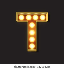 Marquee Light Letter - Vector - T