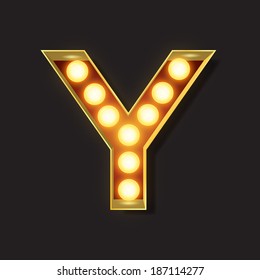 Marquee Light Letter - Vector - Y