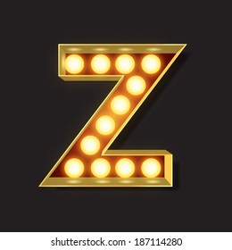 Marquee Light Letter - Vector - Z