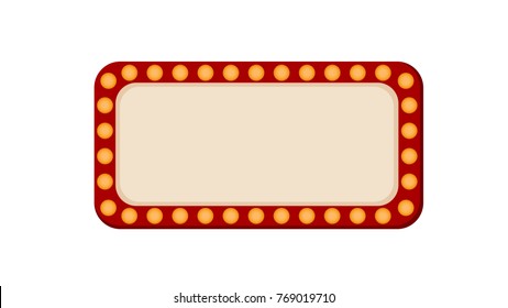 Marquee Sign Isolated Vector Illustration Stock Vector (Royalty Free ...