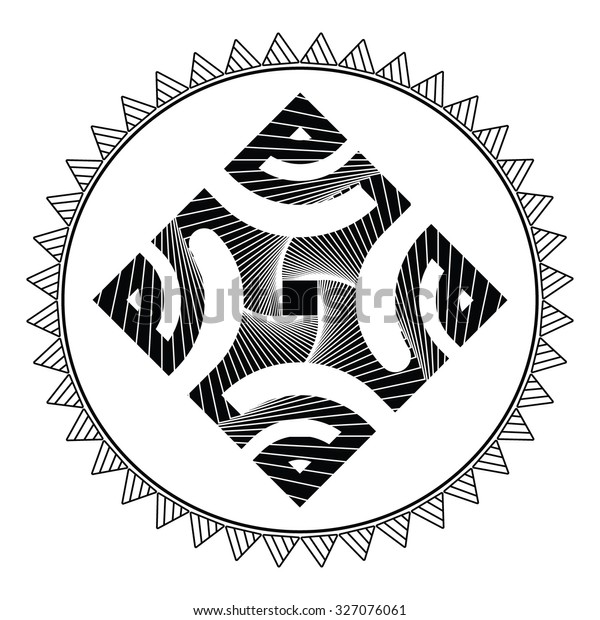 Marquesan Cross Symbol Which Used Polynesian Stock Vector (Royalty Free