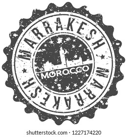 Marrakech Morocco Travel Stamp Icon City Design Tourism Export Seal