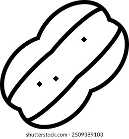 marraqueta icon. Thin linear style design isolated on white background