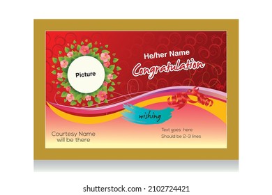 Marriage Anniversary Template Design for all kinds of digital print banner, flyer, magazines, wall mate 