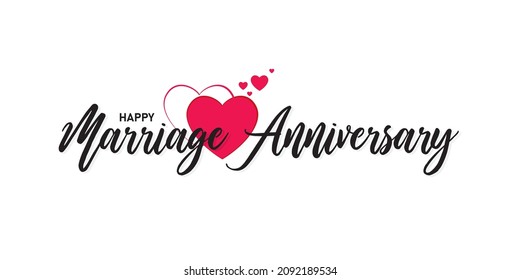 Marriage Anniversary Wishing Greeting Card. Conceptual Creative Card for Wedding Anniversary. Editable Anniversary.