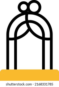 Marriage arch, illustration, vector on a white background.