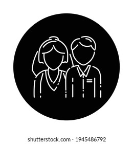 Marriage black glyph icon. Wedding ceremony. Bride and groom. Sign for web page, mobile app, button, logo. Editable stroke