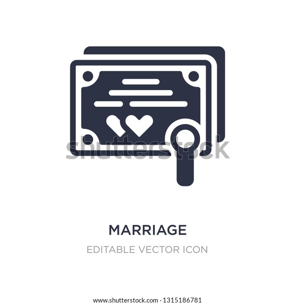 marriage certificate icon on white background.\
Simple element illustration from Security concept. marriage\
certificate icon symbol\
design.