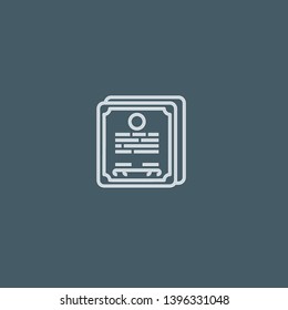 Marriage Certificate vector icon. Marriage Certificate concept stroke symbol design. Thin graphic elements vector illustration, outline pattern for your web site design, logo, UI. EPS 10.