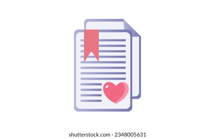Marriage Certificate.on white background.Vector Design Illustration.