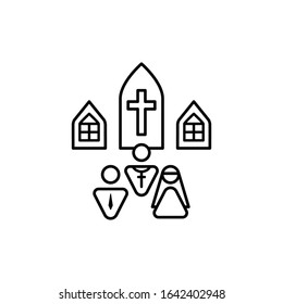 Marriage, Christianity icon. Simple line, outline vector religion icons for ui and ux, website or mobile application