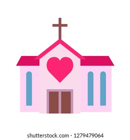 Marriage church emoji vector