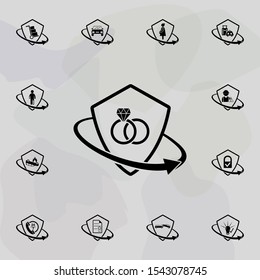 Marriage contract insurance icon. Insurance icons universal set for web and mobile