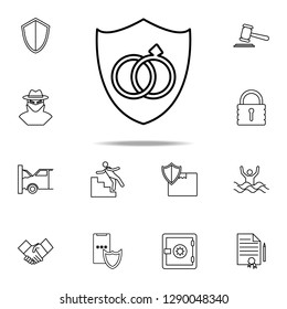 marriage contract line icon. Insurance icons universal set for web and mobile