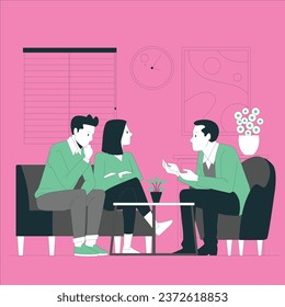 marriage counseling concept vector design illustration