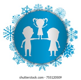 marriage and daughter christmas icon