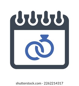 Marriage day icon, Vector Graphics