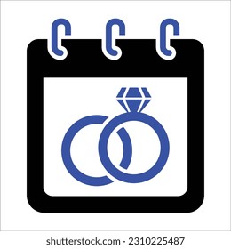 Marriage Day Icon , Vector Graphics
