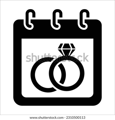 Marriage Day Icon , Vector Graphics
