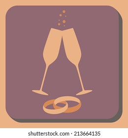 marriage flat icon 01