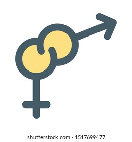 Marriage icon - filled outline style