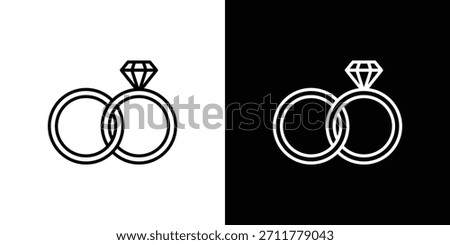 Marriage icon outline. Vector isolated pictogram for web
